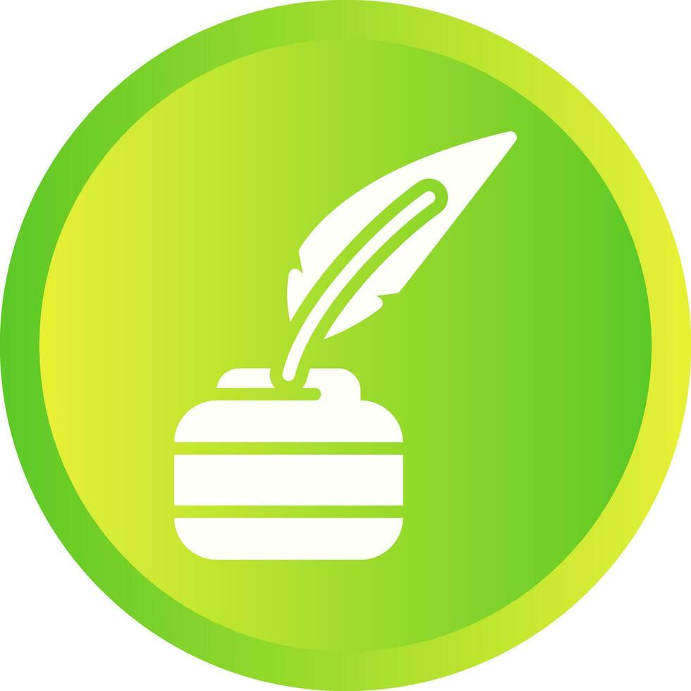 Quill pen with inkwell Vector Icon