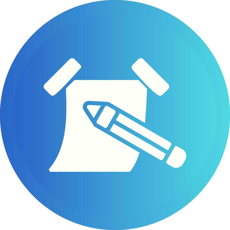 Sticky note with pencil Vector Icon