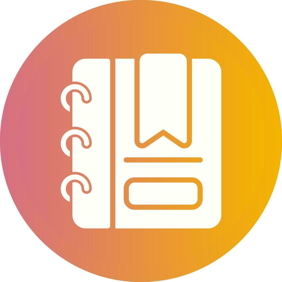 Writing pad with bookmark Vector Icon