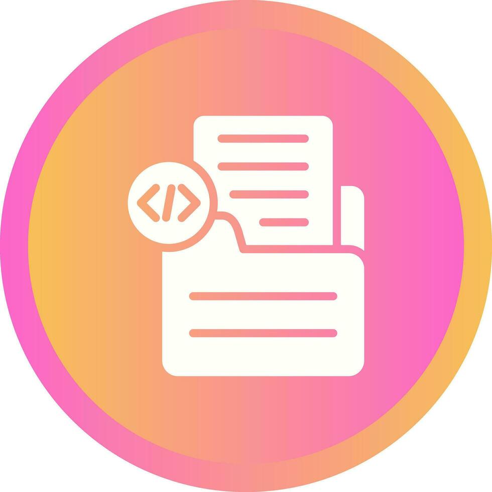 Document Insert Code Vector Icon