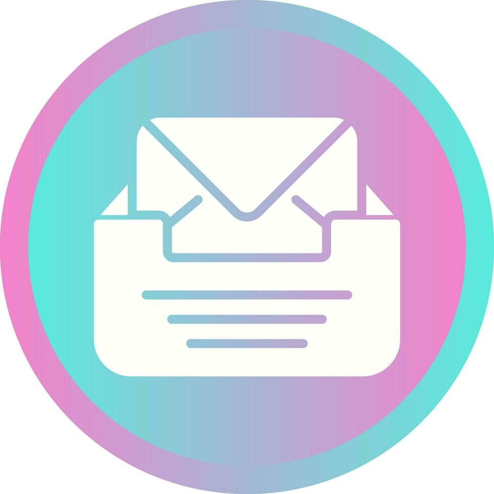 Inbox with envelope Vector Icon
