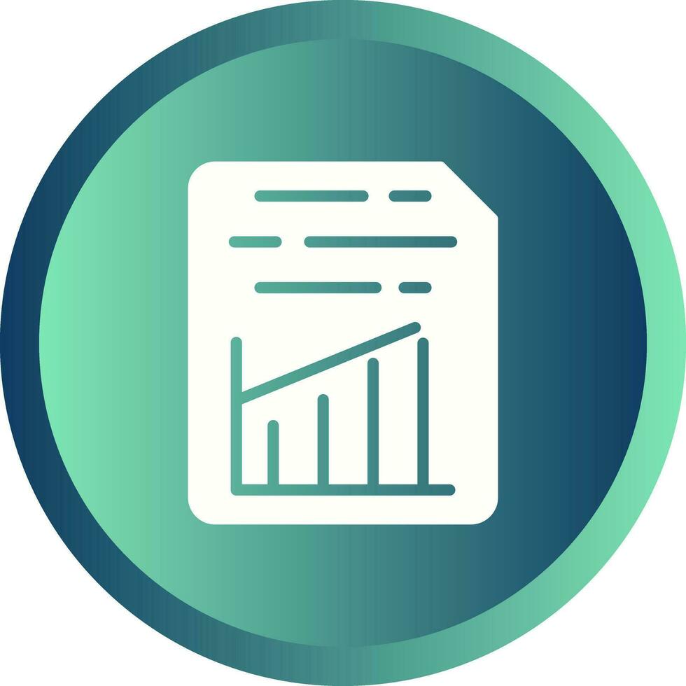 Document Insert Graph Vector Icon