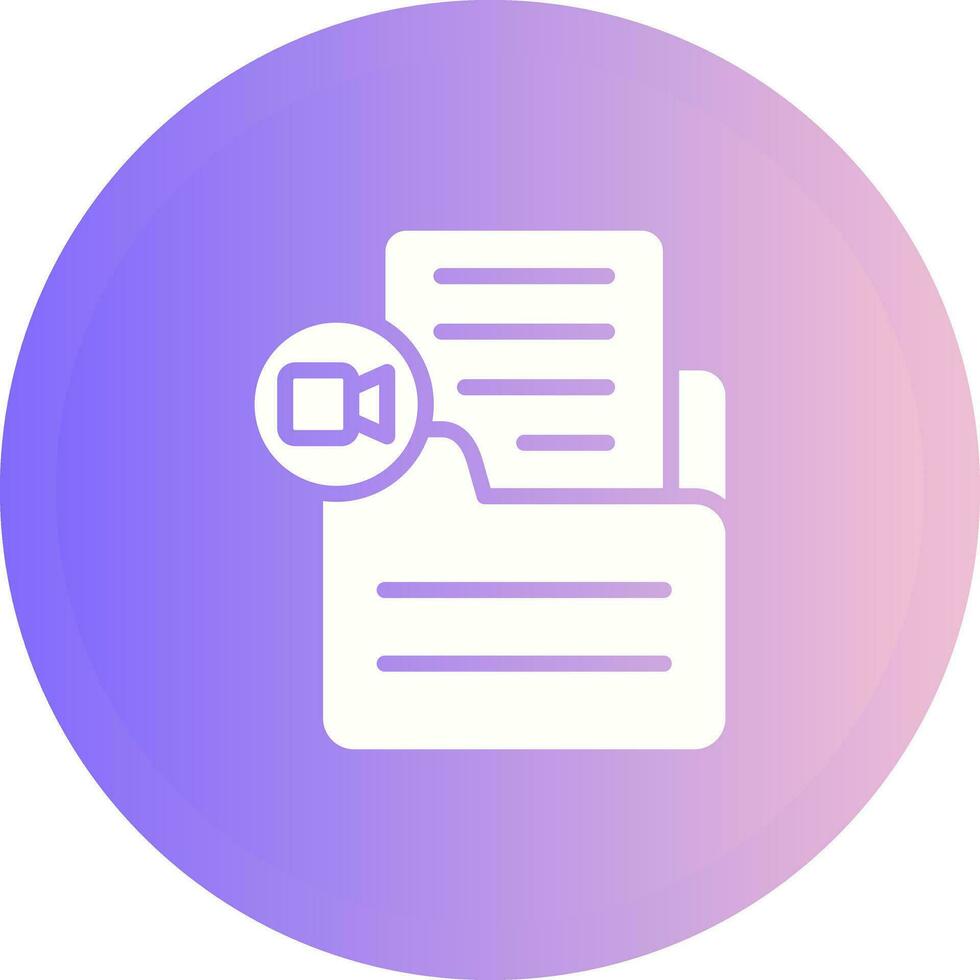 Document Insert Video Vector Icon