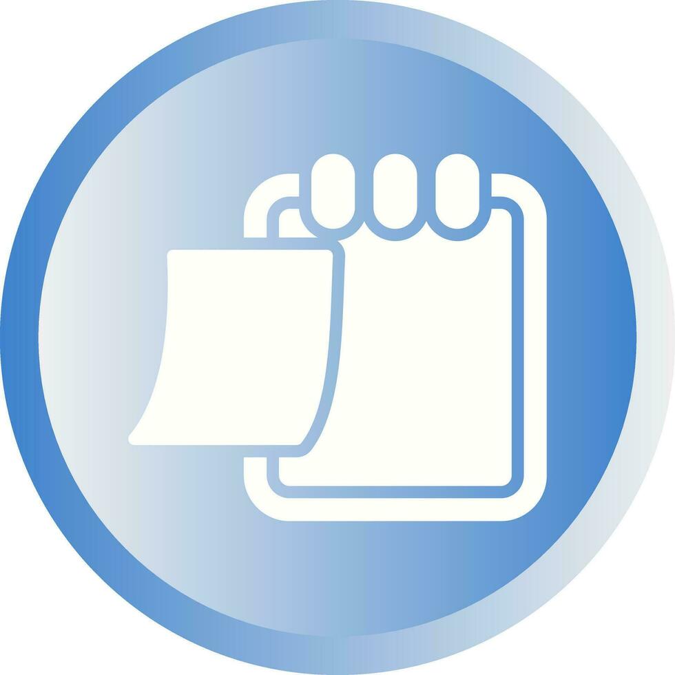 Writing pad with sticky no Vector Icon