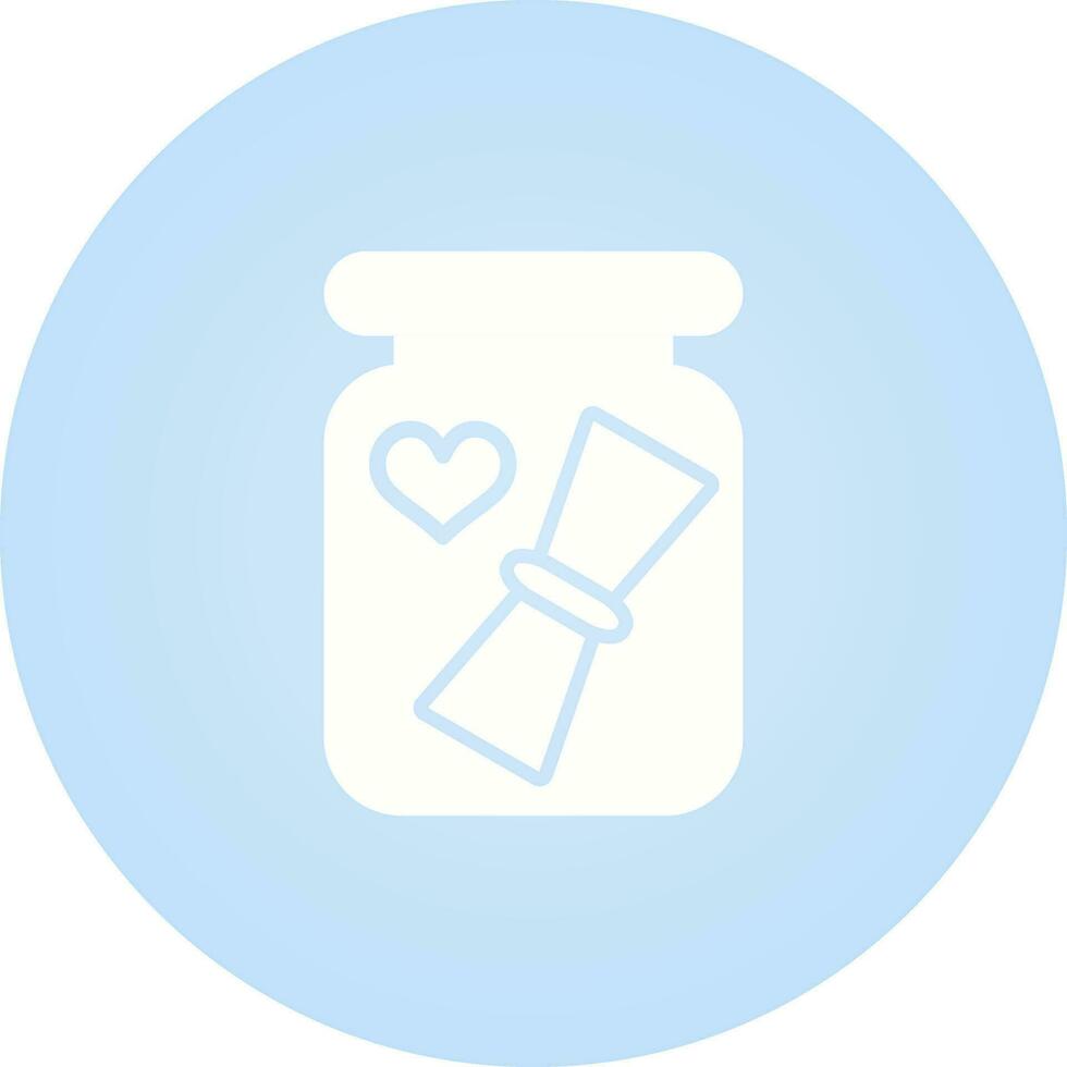 Love letter in a bottle Vector Icon