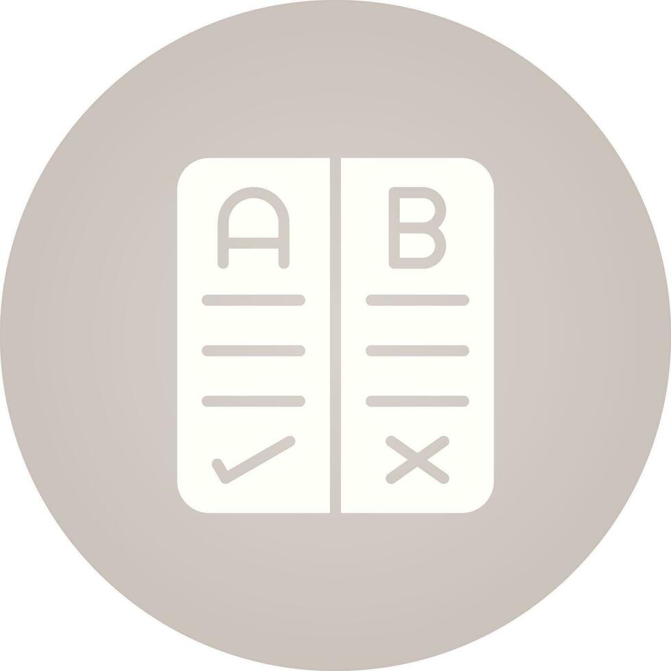 Pros And Cons Vector Icon