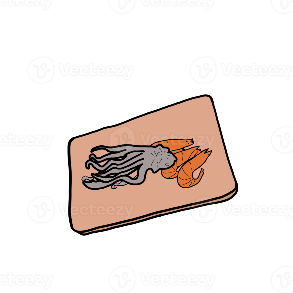 squid and shrimp png