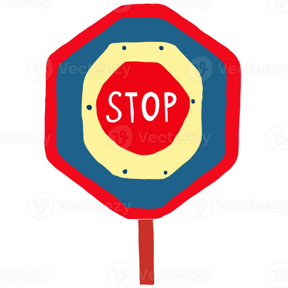 Sign telling the driver to stop png