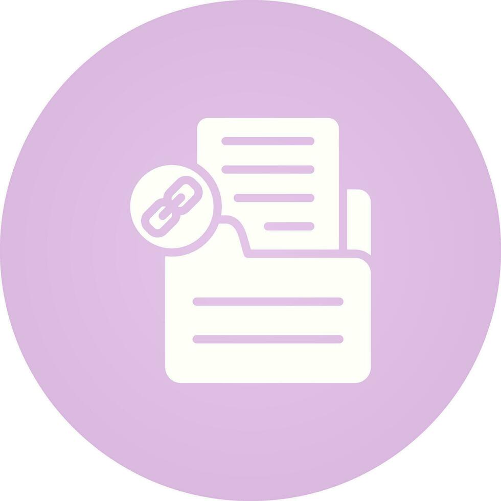 Document Link Vector Icon