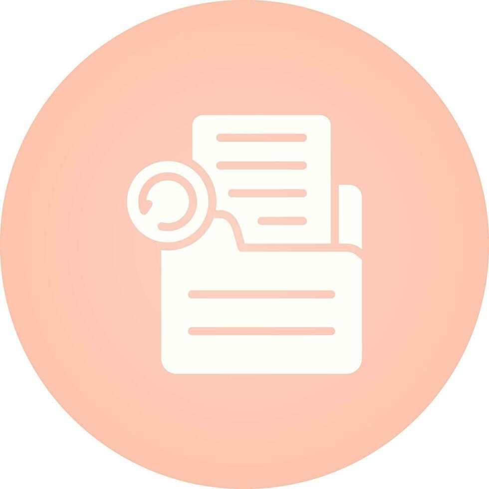 Document Undo Vector Icon