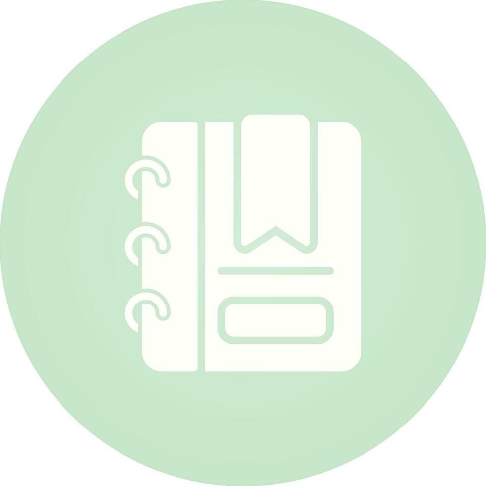 Writing pad with bookmark Vector Icon