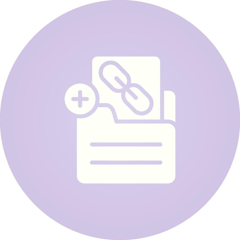 Document Insert Link Vector Icon