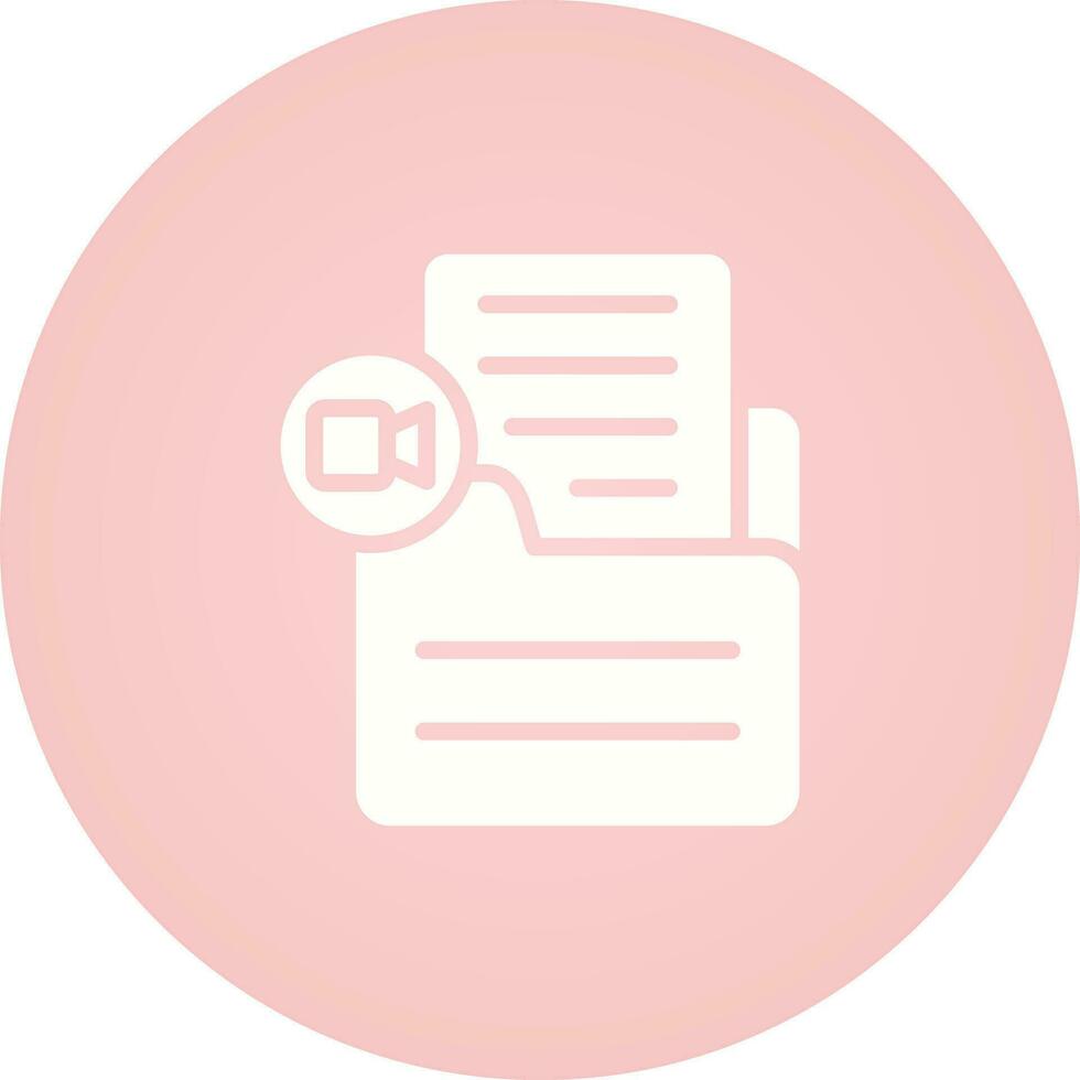 Document Insert Video Vector Icon