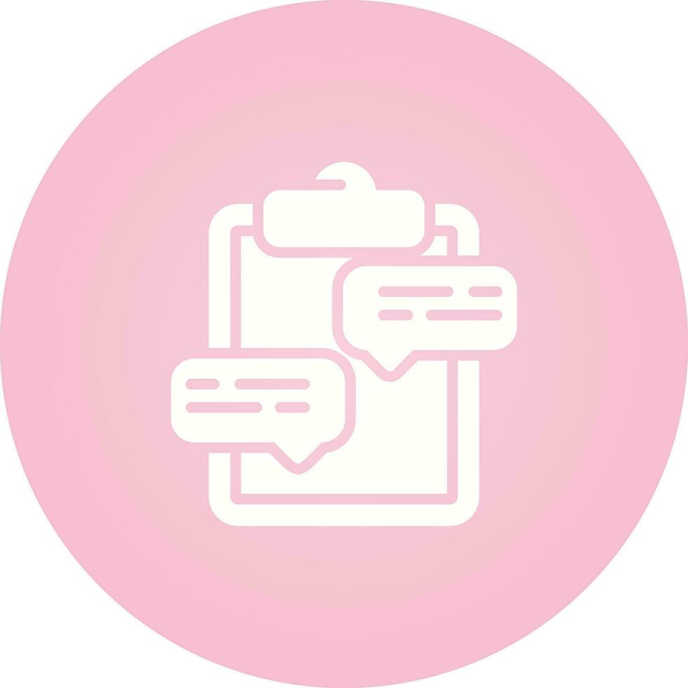 Clipboard with speech bubb Vector Icon