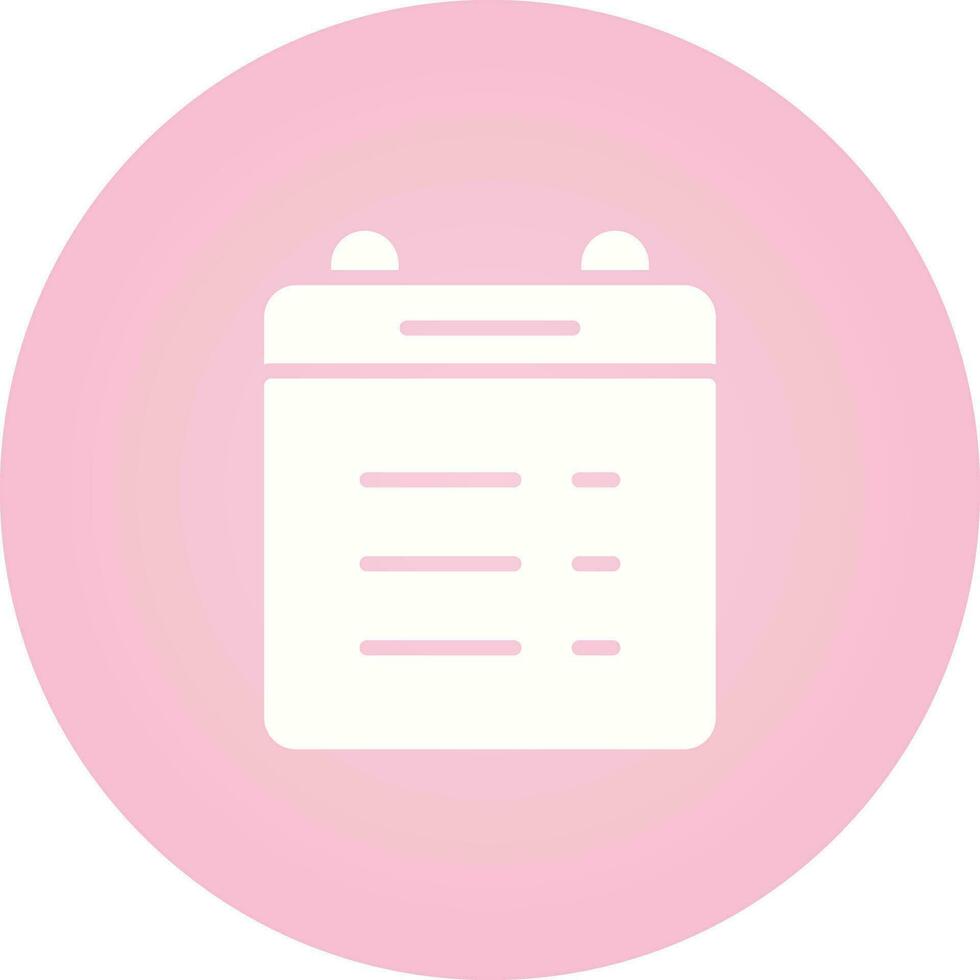 Calender Lines Vector Icon