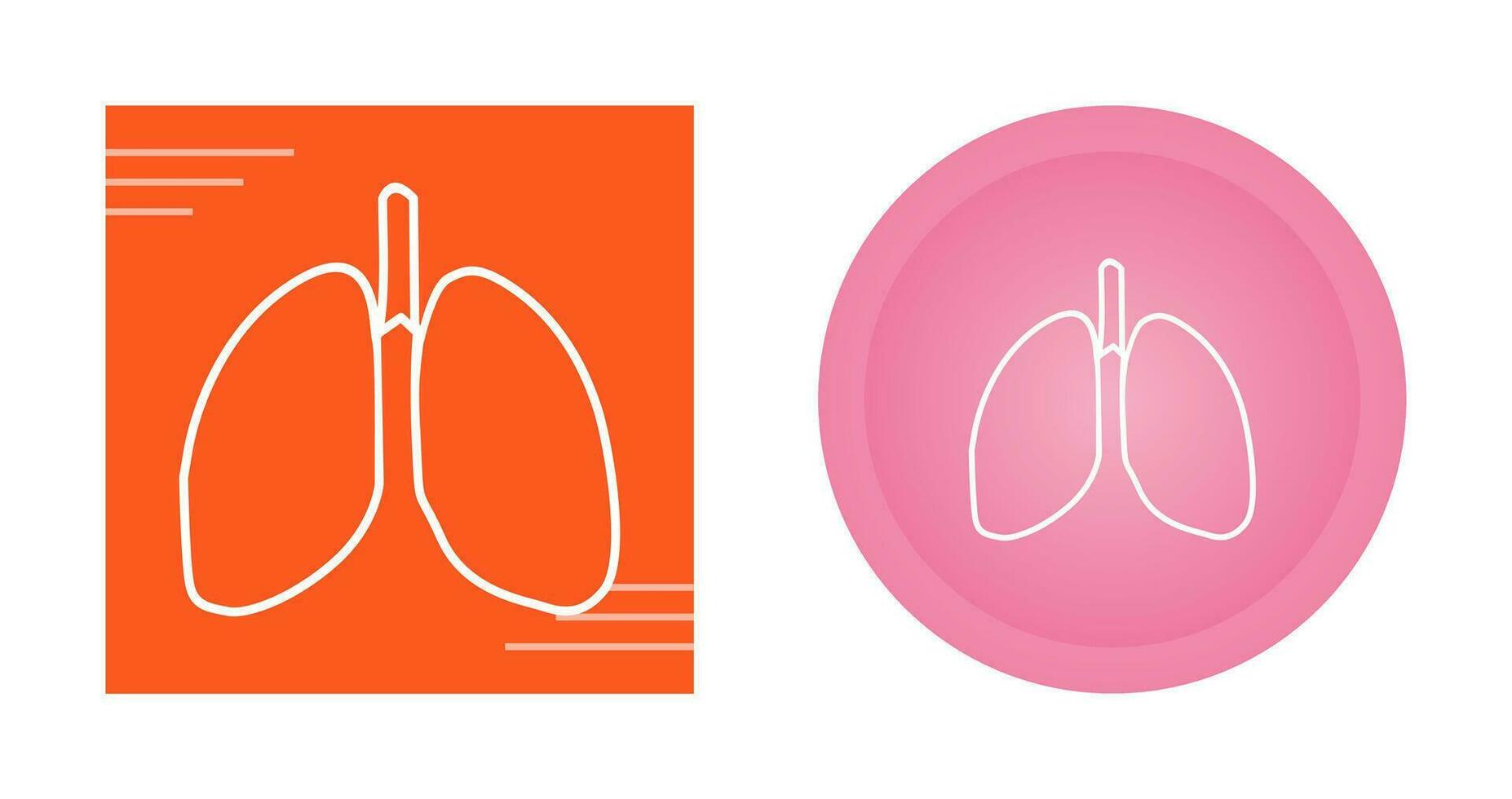 icono de vector de pulmones