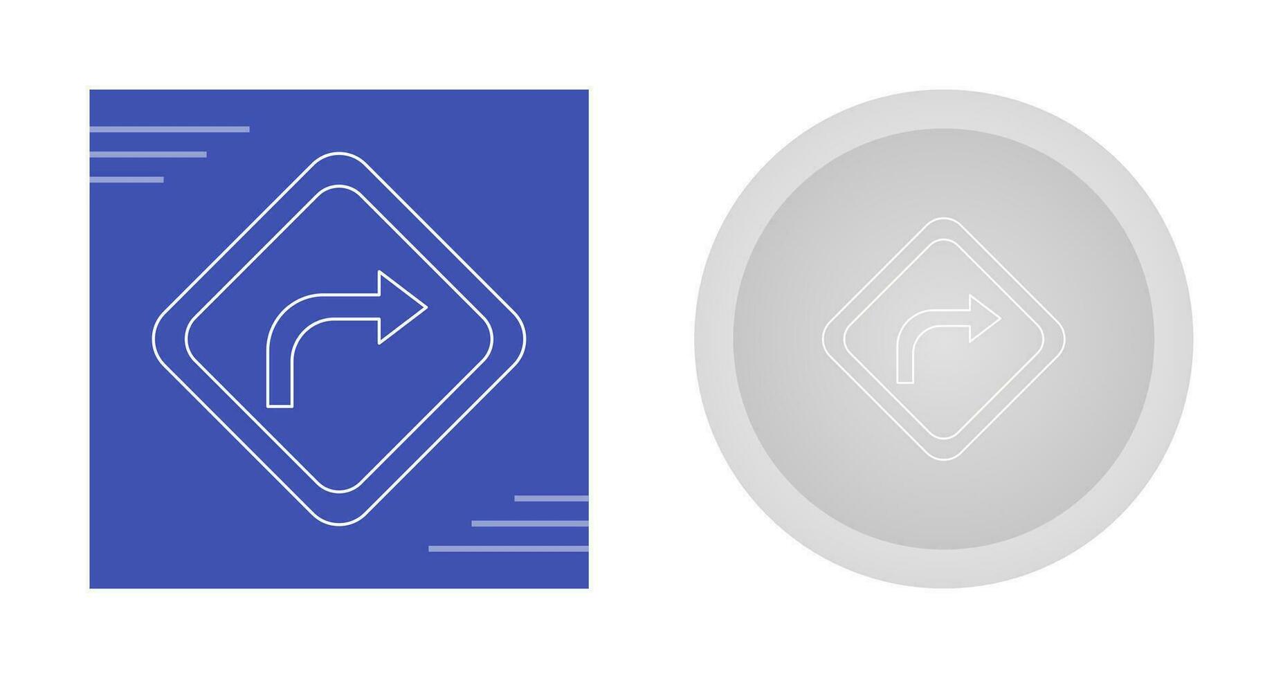 Right Turn Vector Icon
