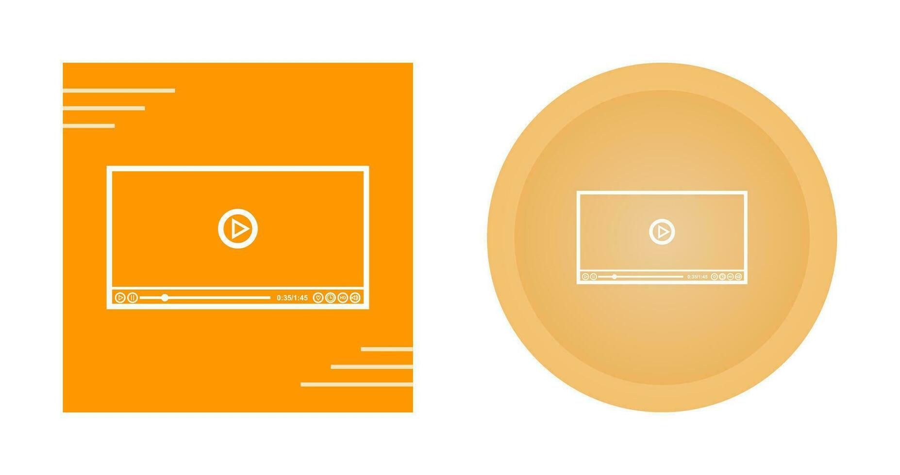 Video Player Vector Icon