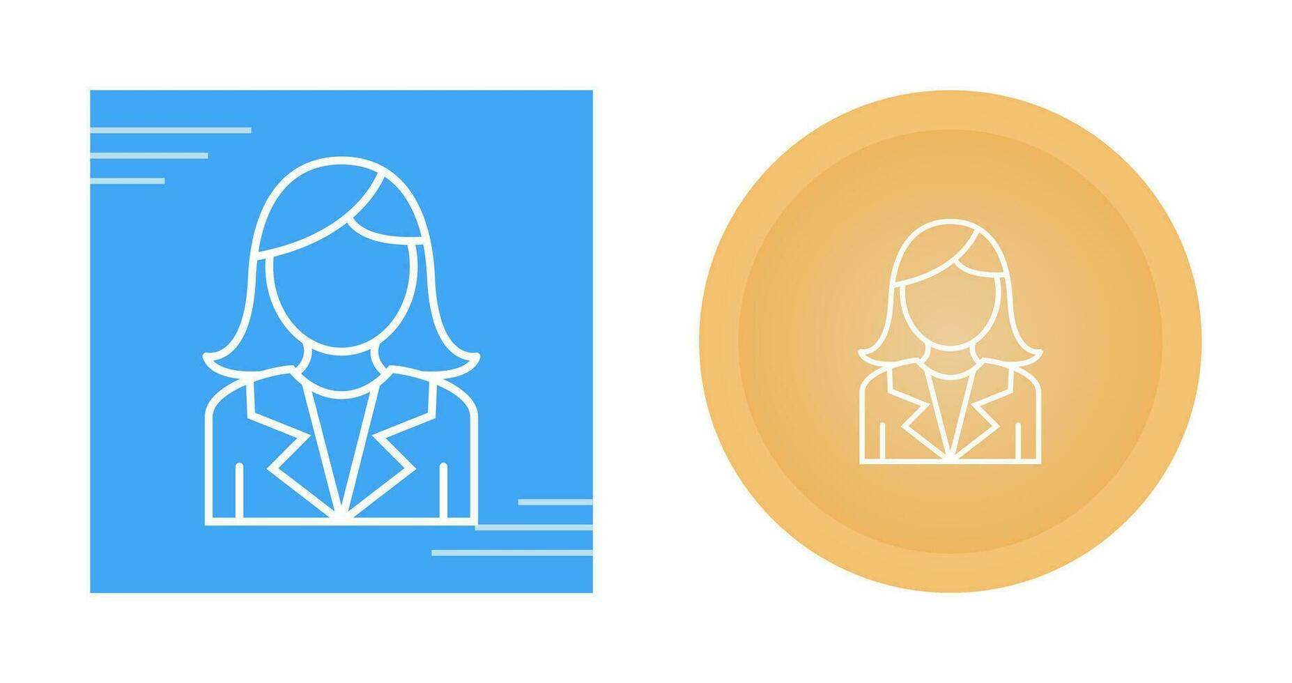 icono de vector de mujer de negocios