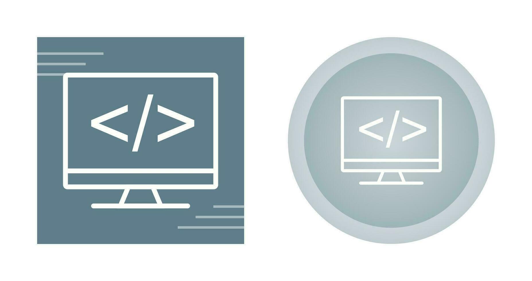 Coding on screen Vector Icon