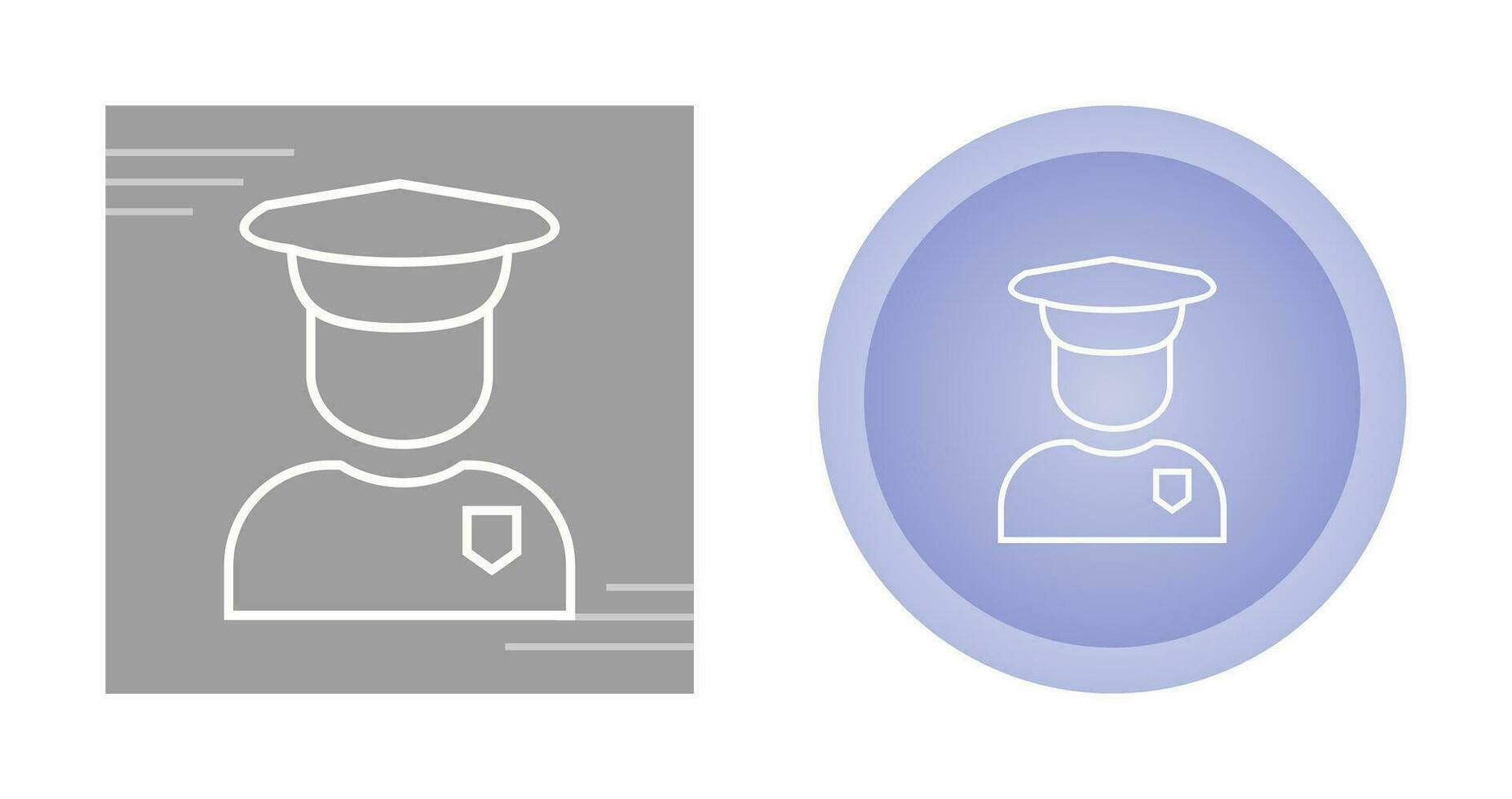 icono de vector de guardia de seguridad