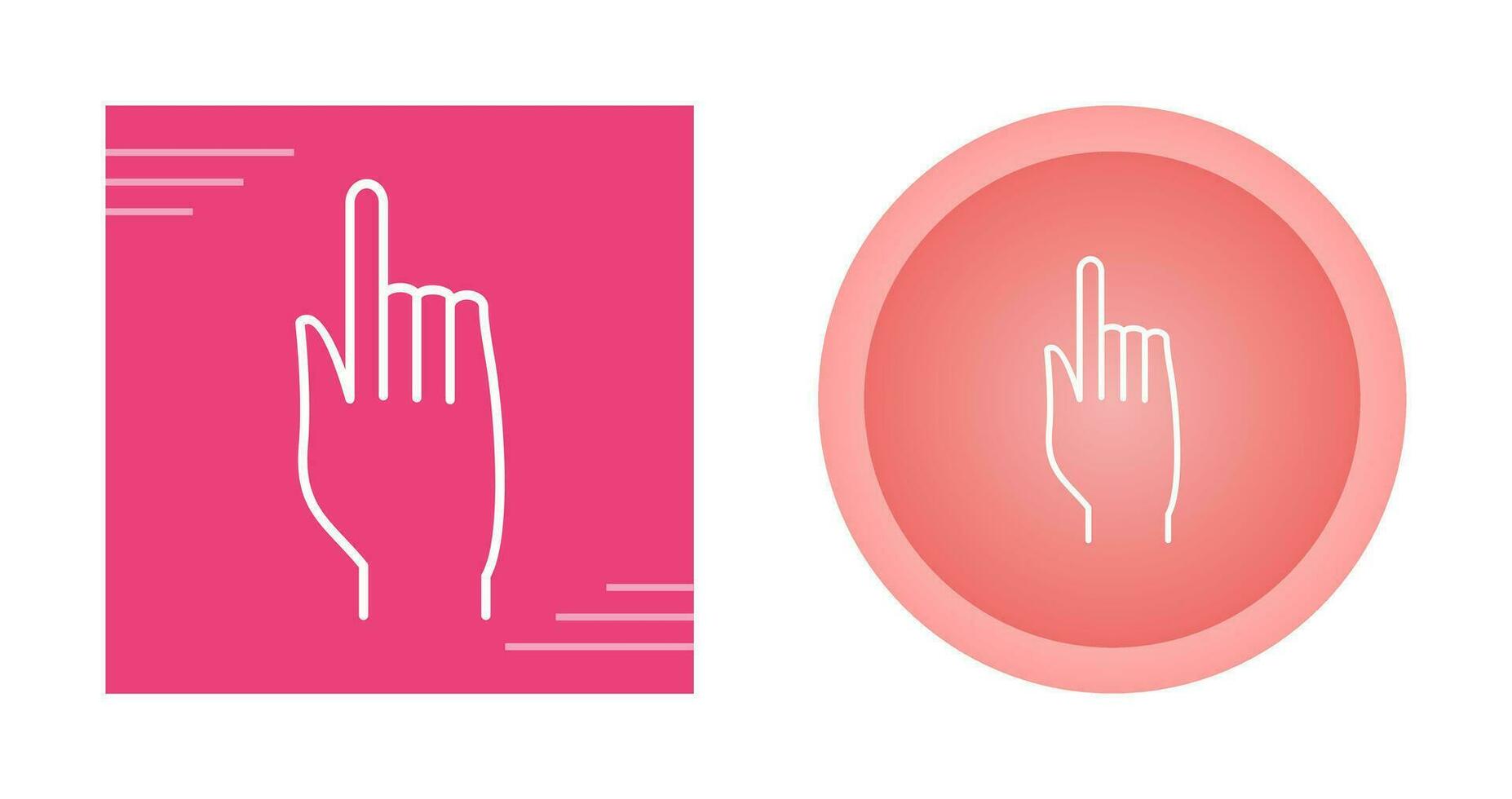 Raised Finger Vector Icon