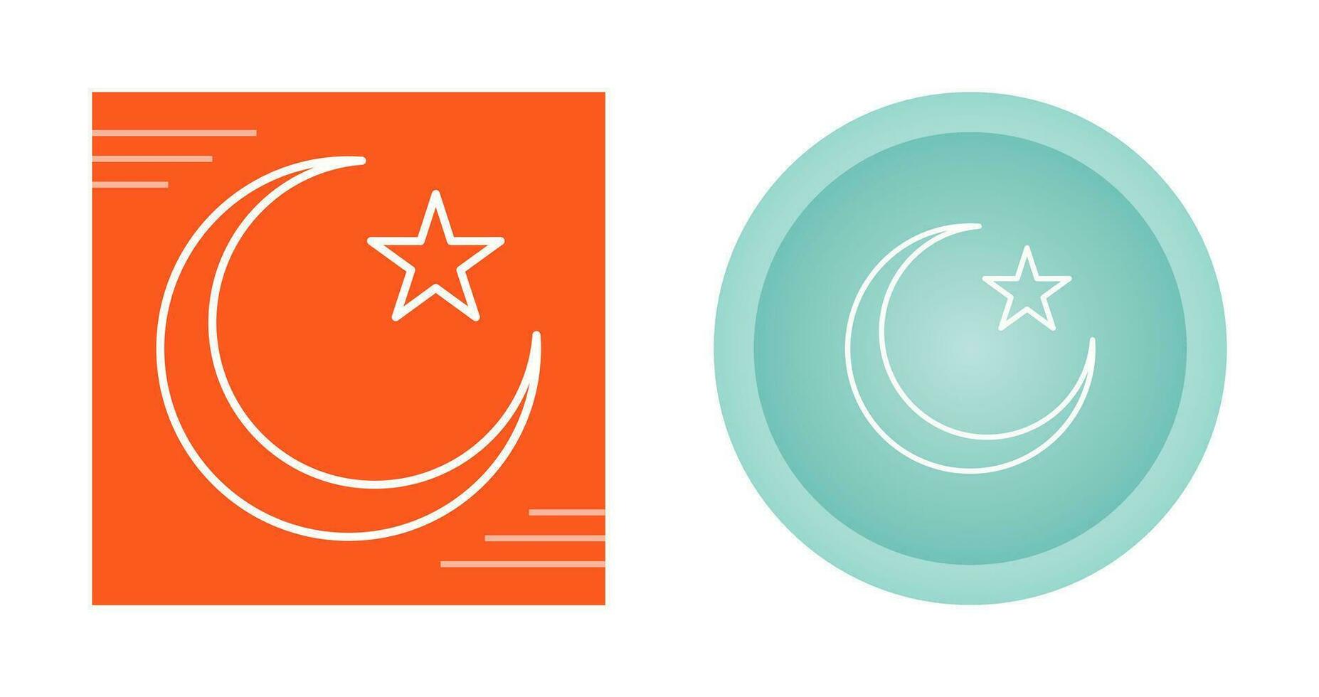 Moon and Star Vector Icon