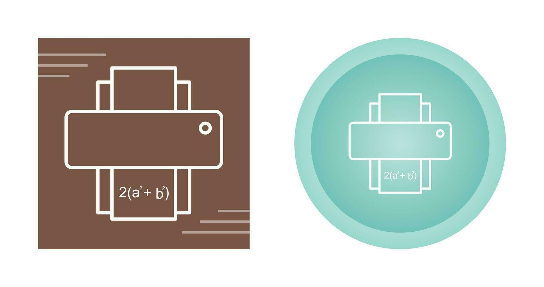 Print Math Sheet Vector Icon