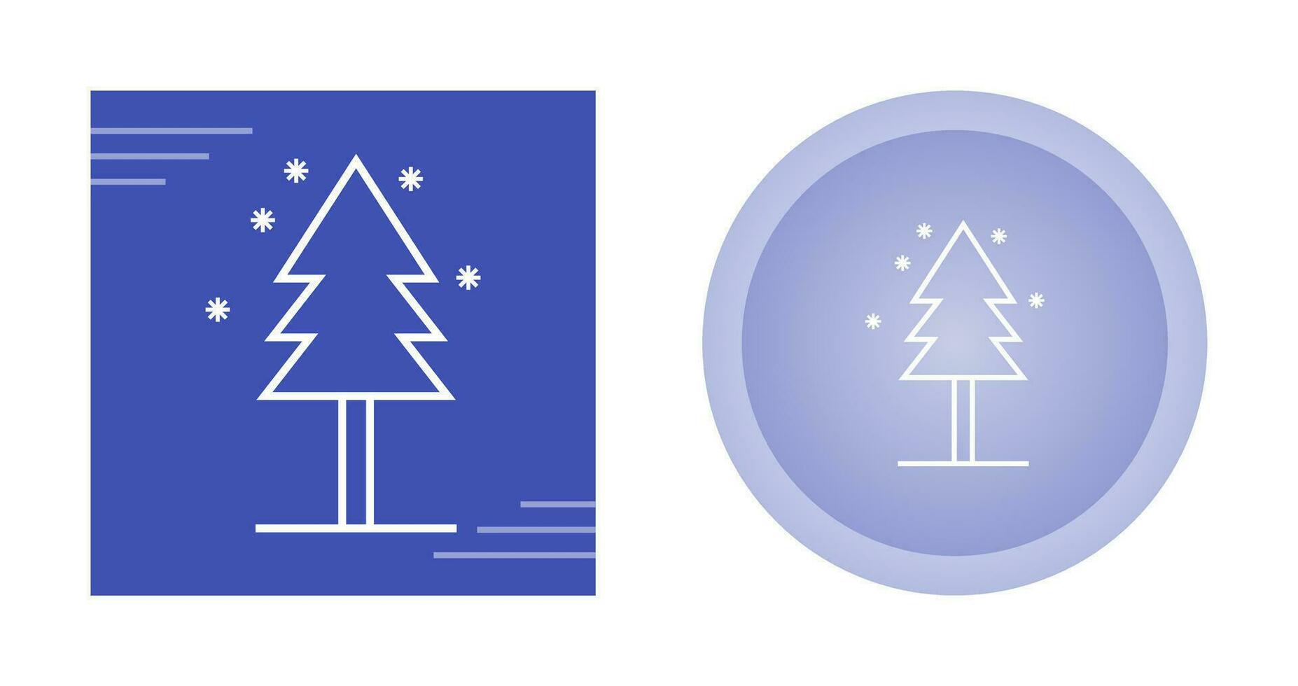 Tree in Snow Vector Icon