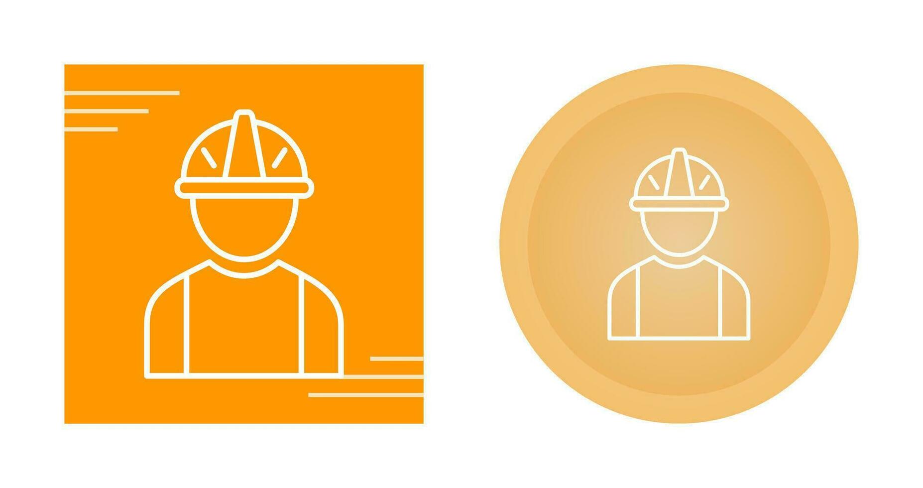 icono de vector de trabajador de construcción