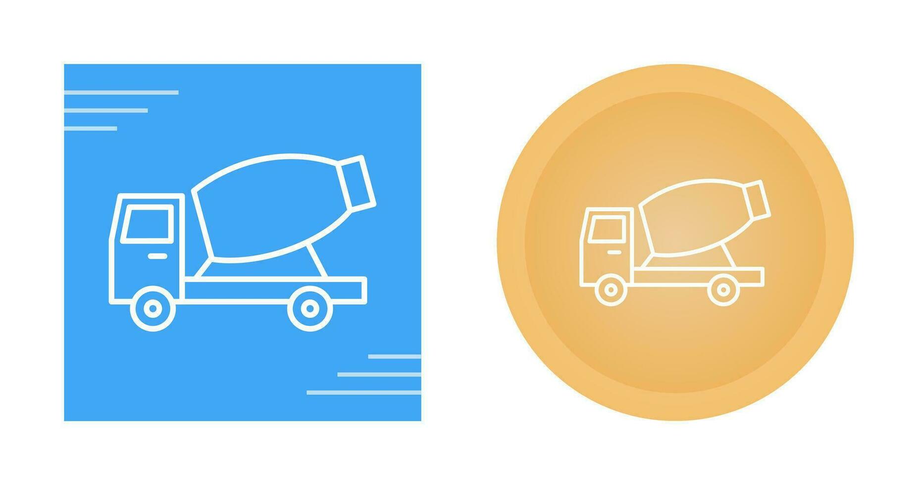 Cement Mixer Truck Vector Icon