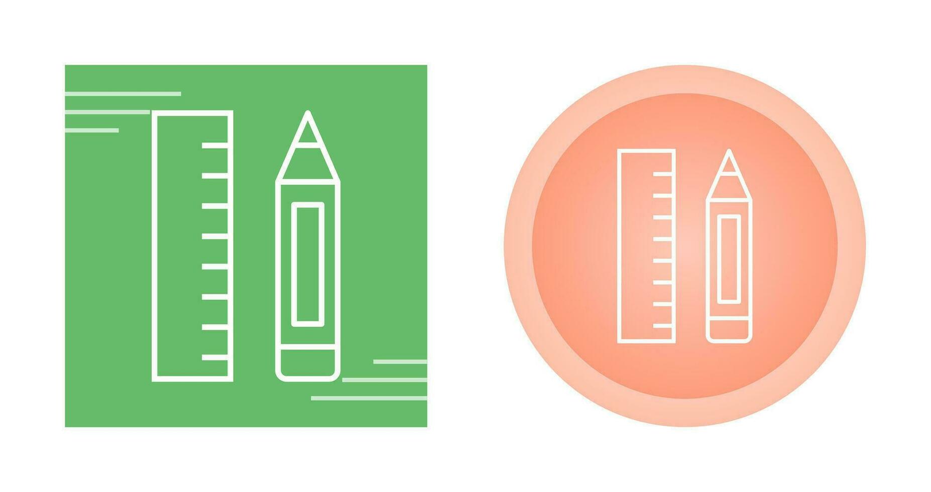 Pencil and Ruler Vector Icon