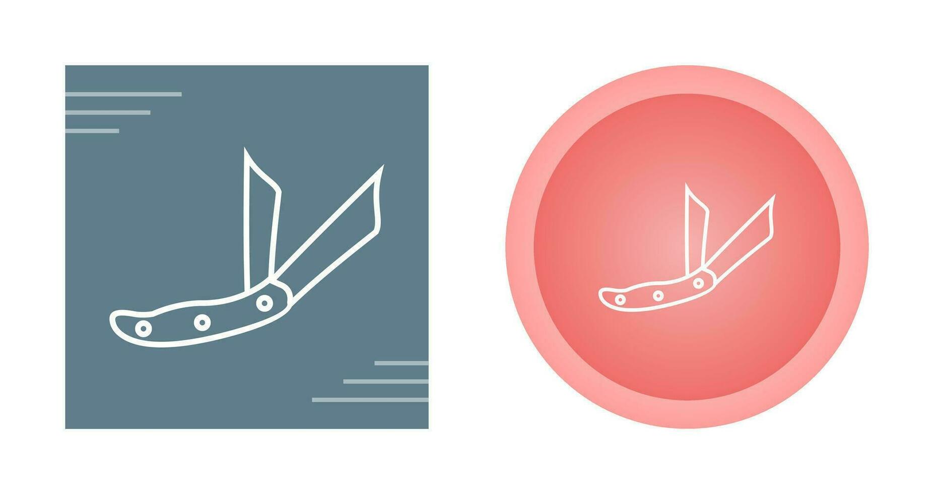 Ranger Pocket Knife Vector Icon