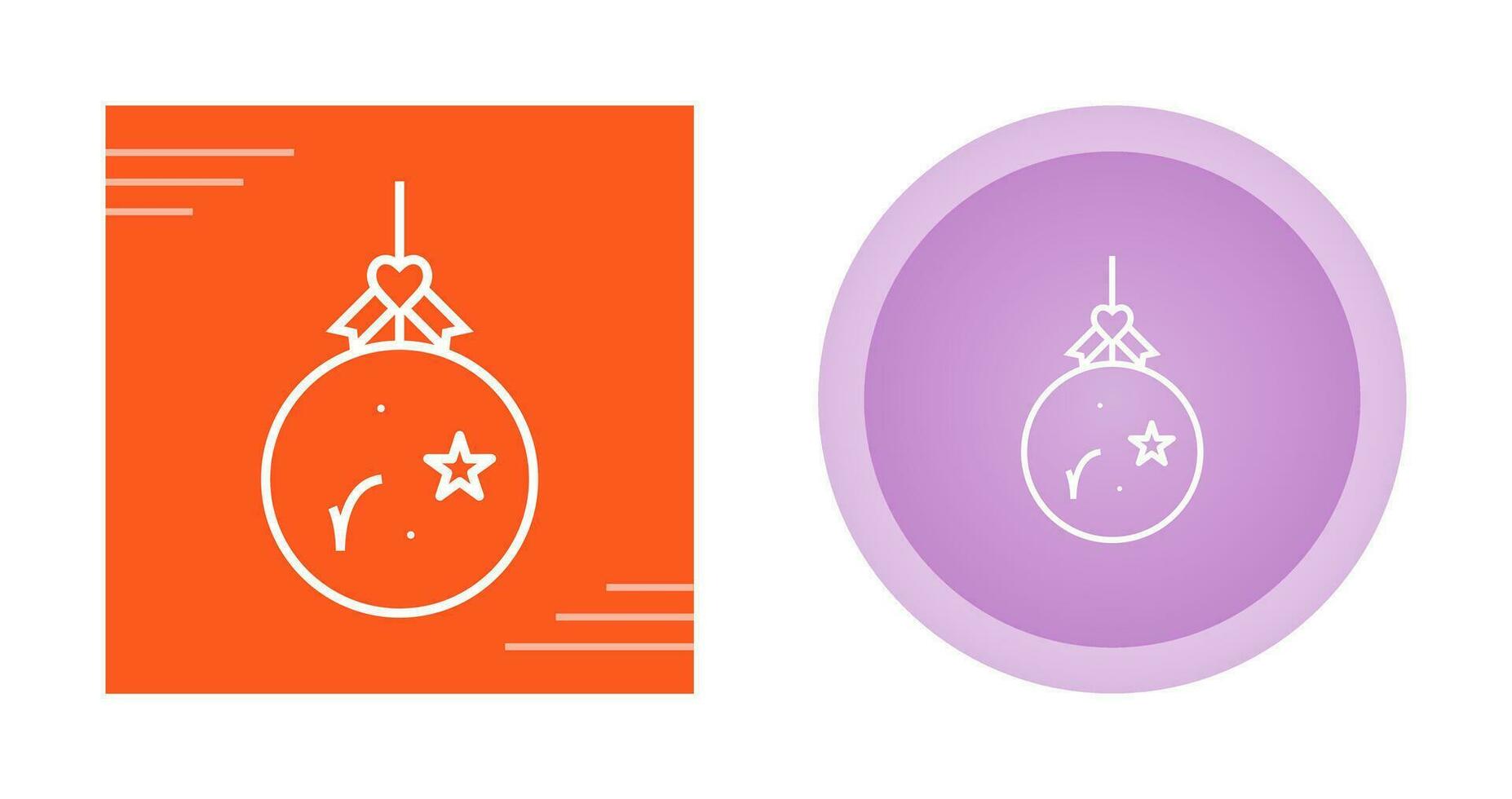 icono de vector de bola de Navidad