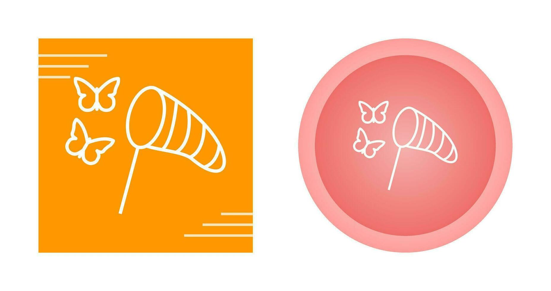 Catching Butterflies Vector Icon