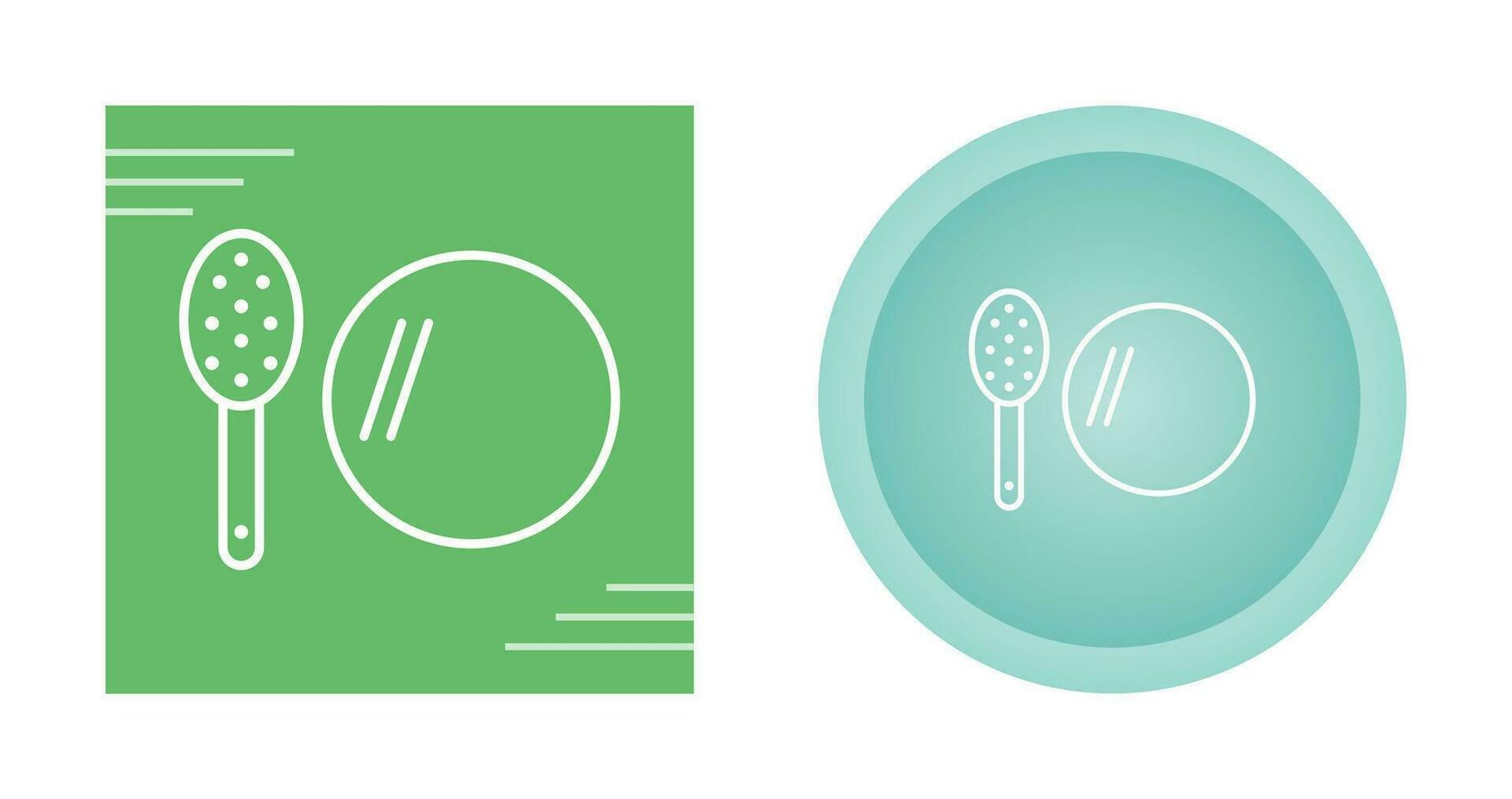Brush and Mirror Vector Icon