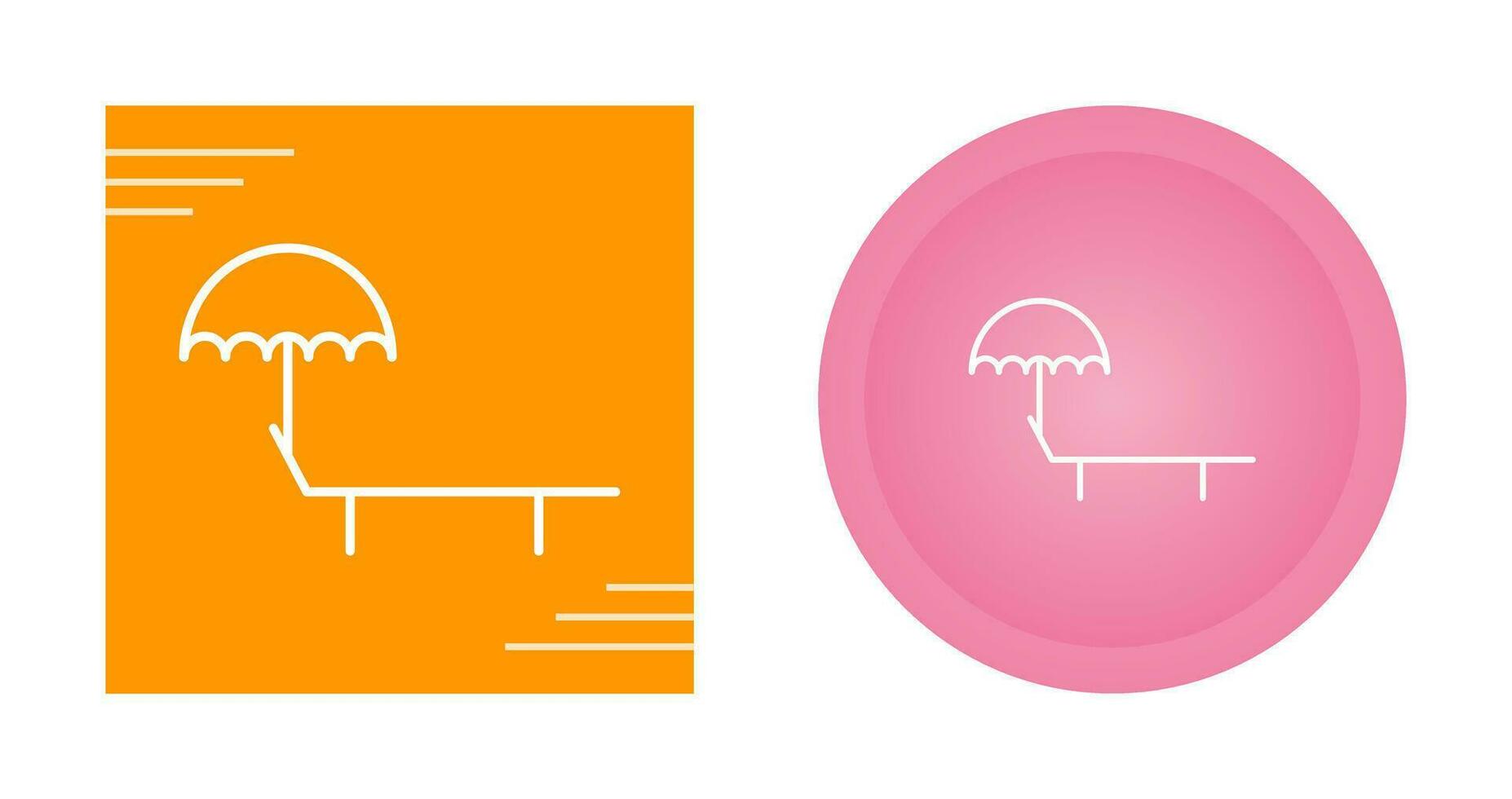 Sunbathing Chair Vector Icon