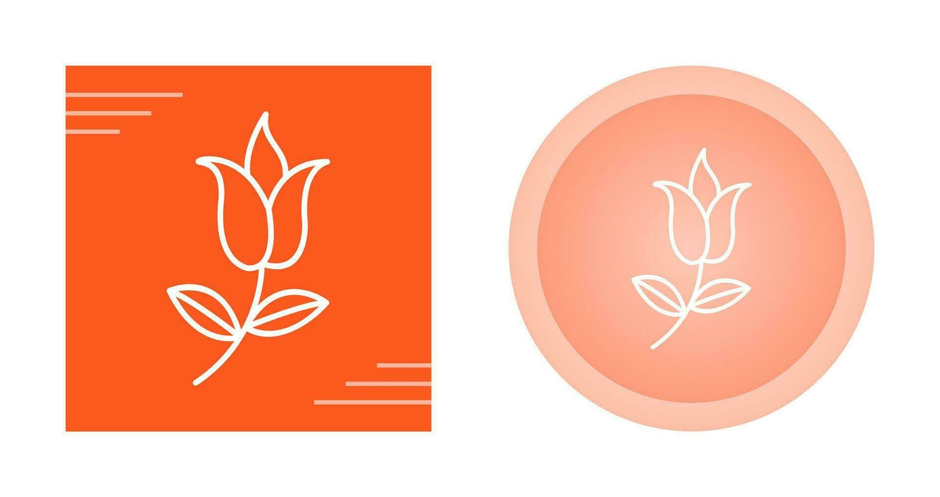 Flower with leaves Vector Icon