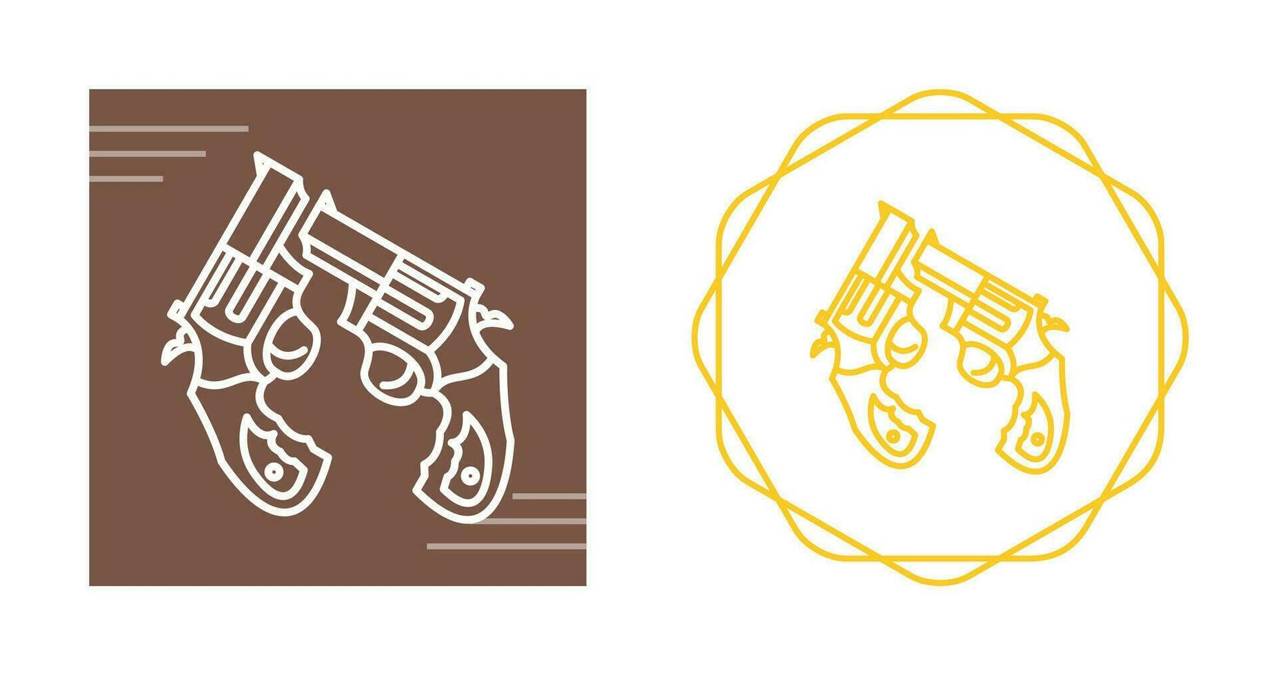 Two Guns Vector Icon