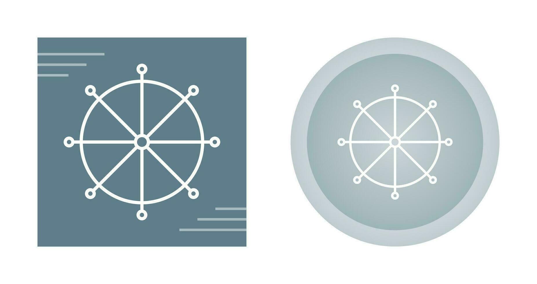 Ship Helm Vector Icon