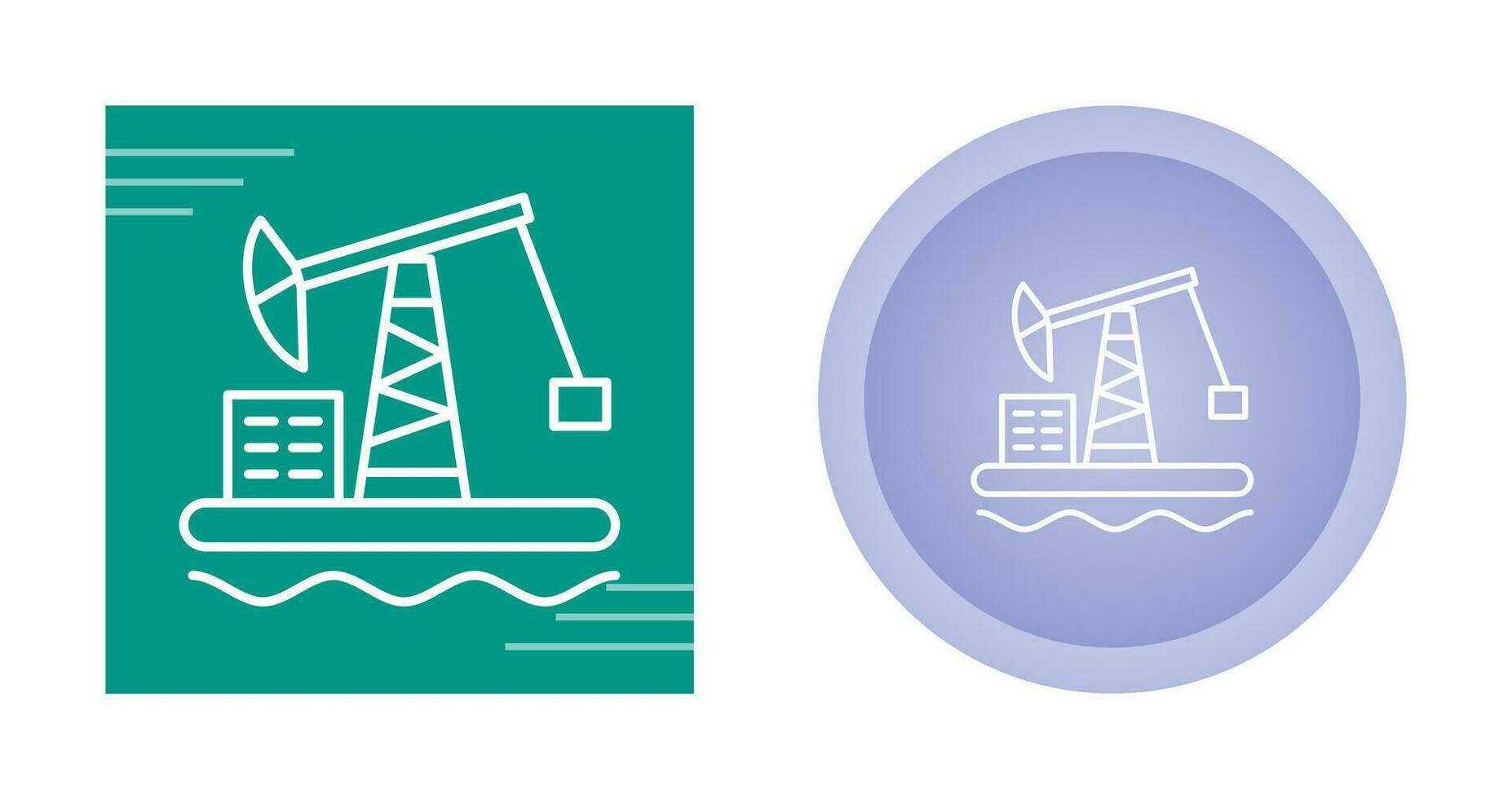 Oil Platform Vector Icon