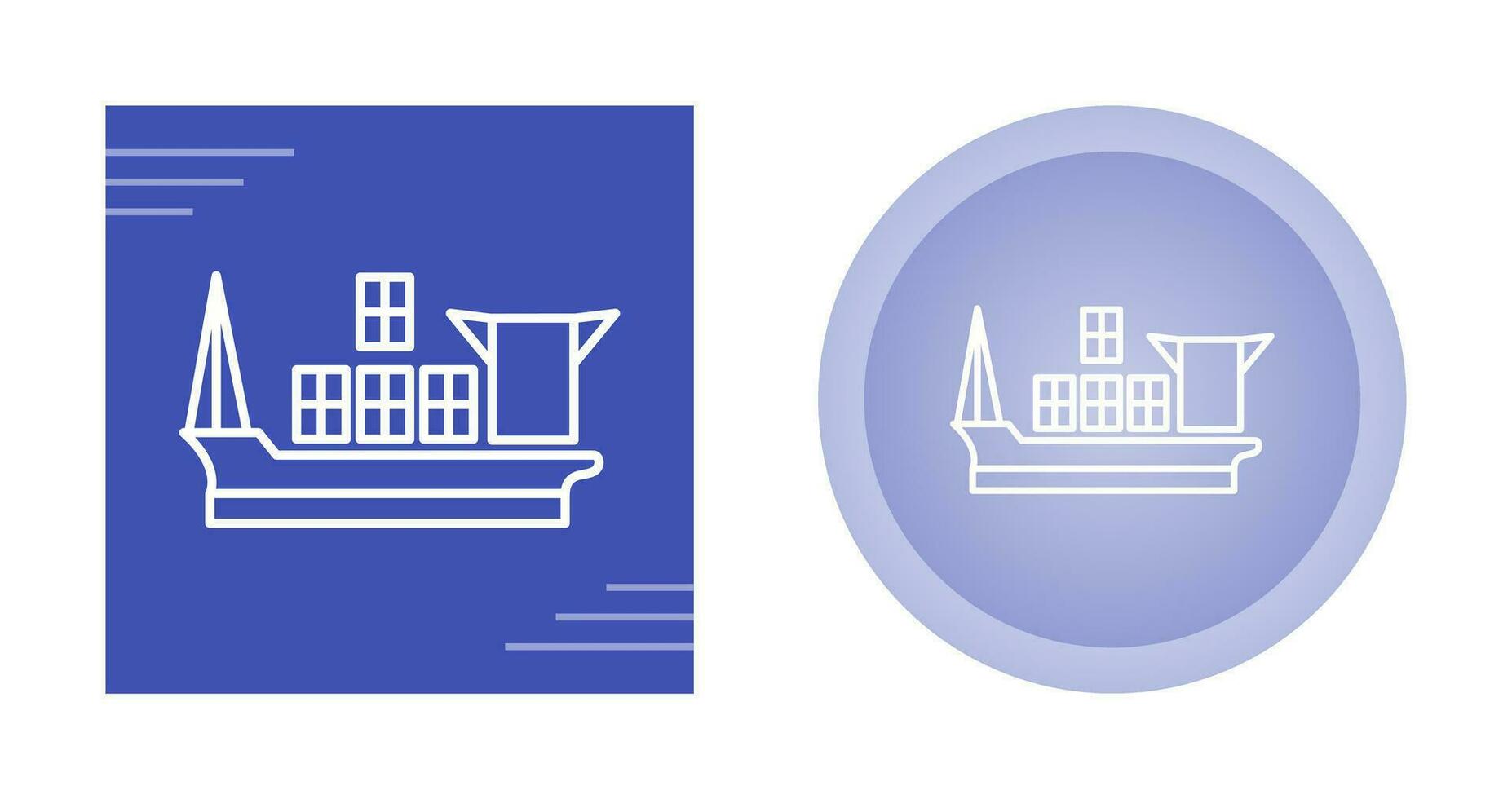 Cargo Ship Vector Icon