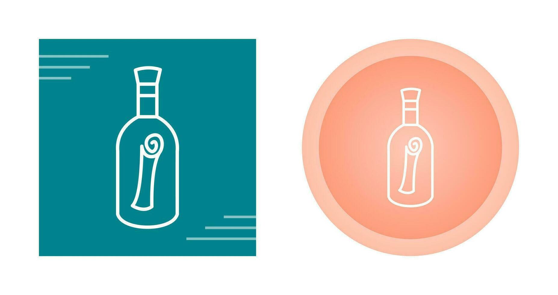 Scroll in Bottle Vector Icon