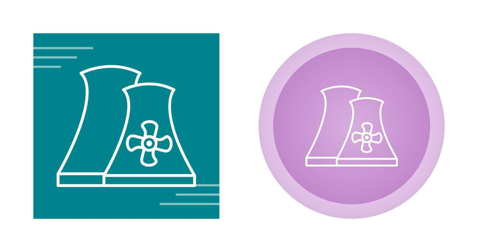 Nuclear Plant Vector Icon