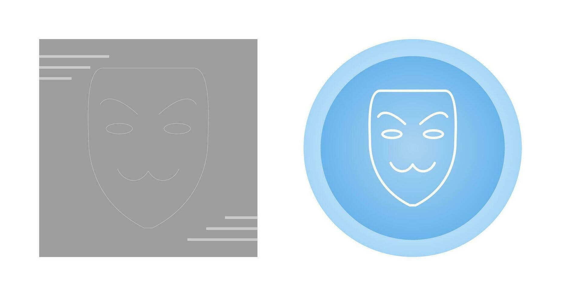 icono de vector de máscara de hacker