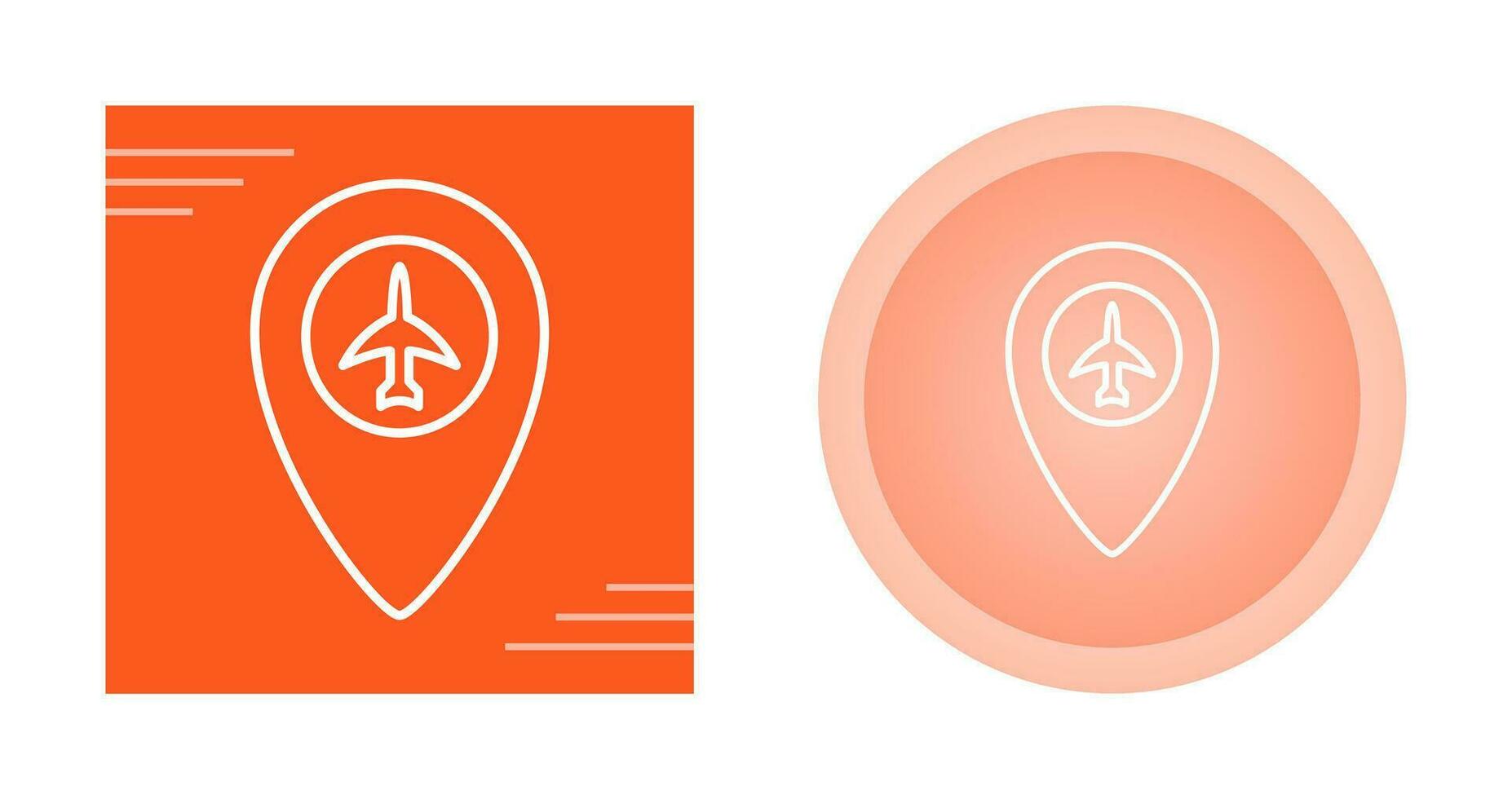 Airport Location Vector Icon