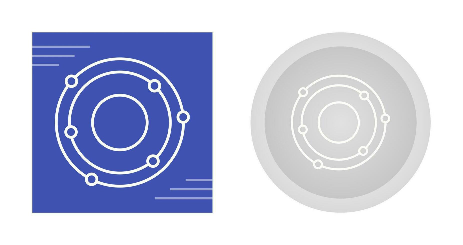 icono de vector de estructura atómica