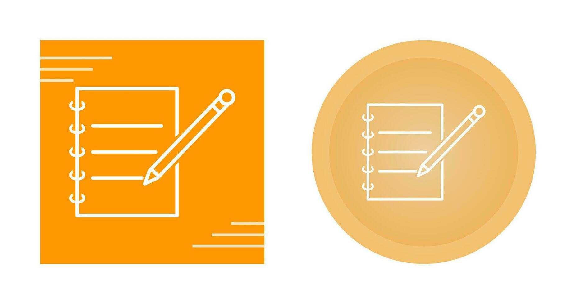 Notebook and Pen Vector Icon