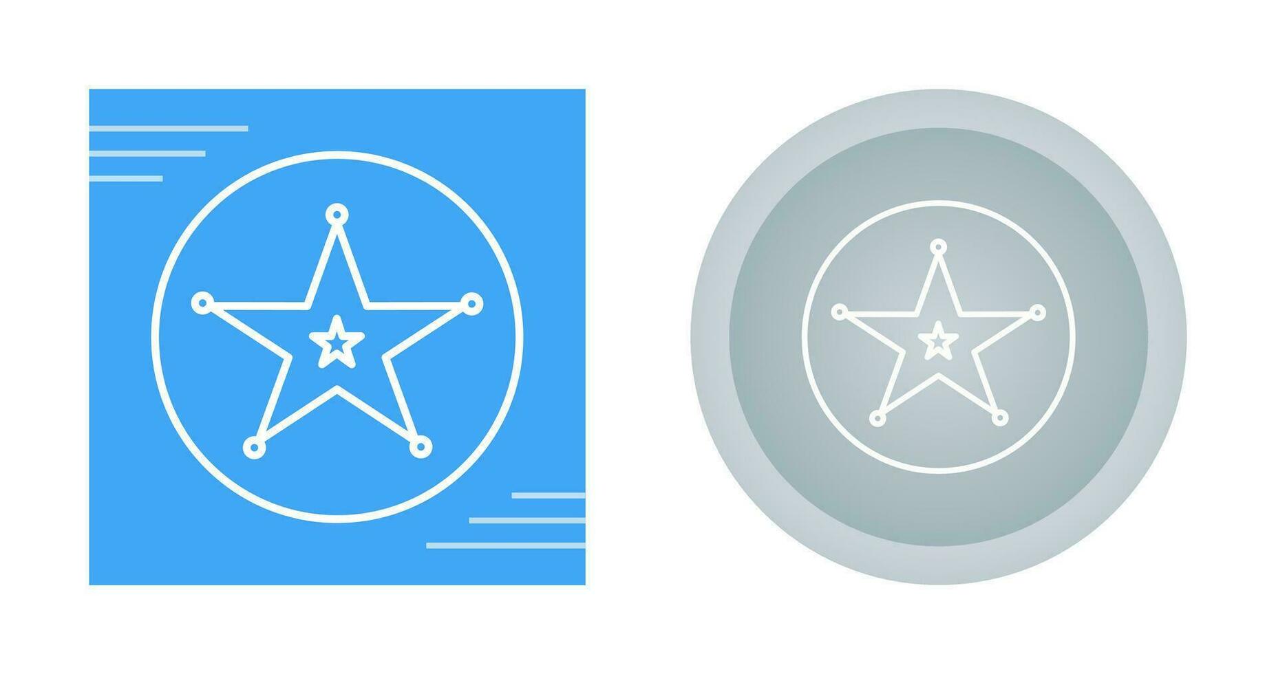 Sheriff Badge Vector Icon