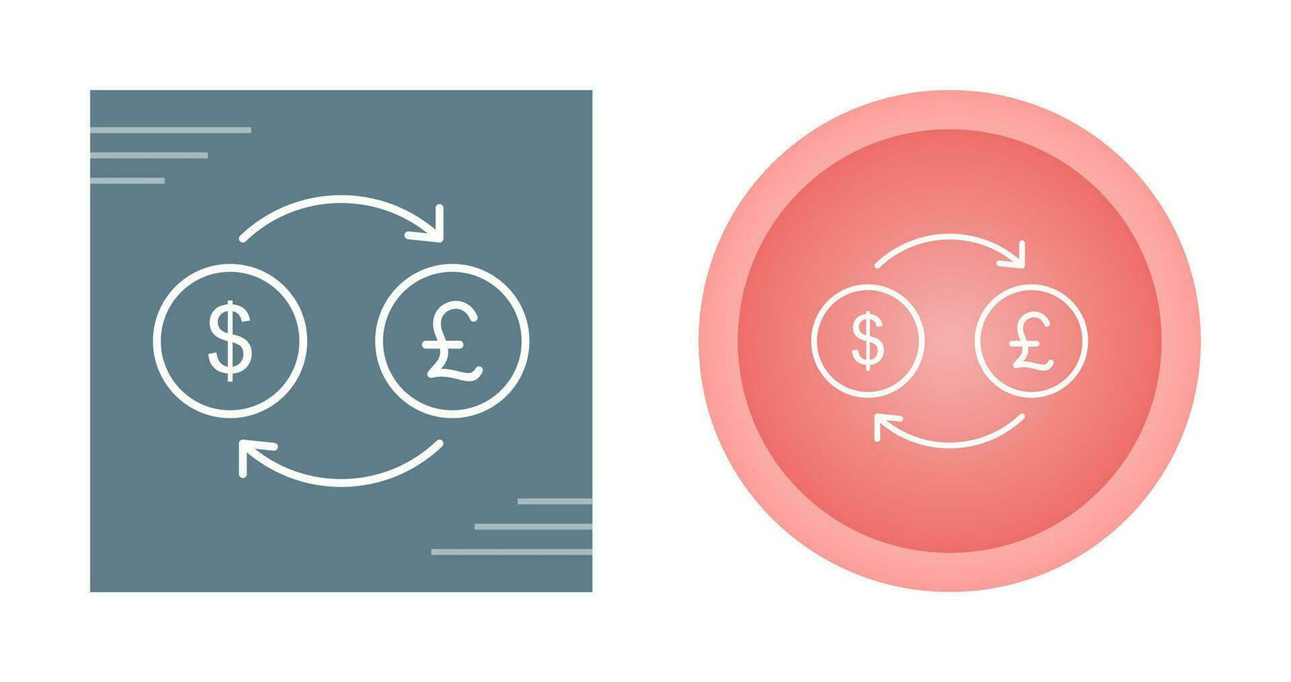 Dollar to Pound Vector Icon